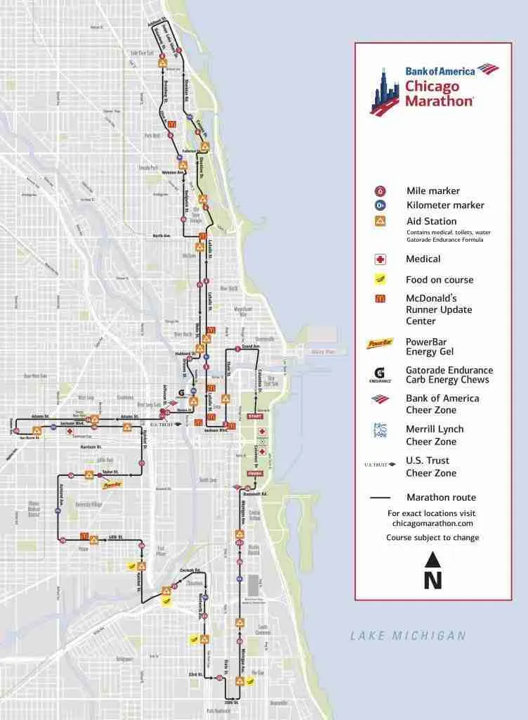 Ruta Chicago Marathon